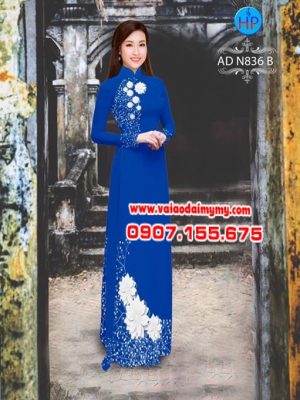 Vải áo dài Hoa in 3D AD N836 14