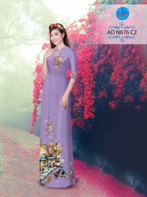 Vải áo dài Tranh phong cảnh AD N876 18