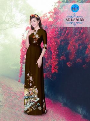 Vải áo dài Tranh phong cảnh AD N876 17