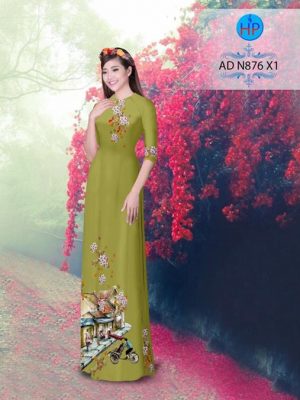 Vải áo dài Tranh phong cảnh AD N876 21