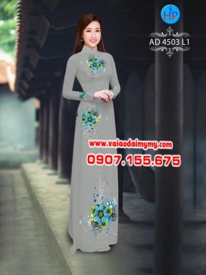 Vải áo dài Hoa in 3D AD 4503 14
