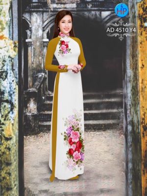 Vải áo dài hoa cẩm chướng AD 4510 20