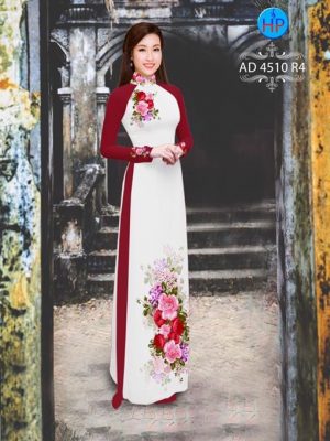 Vải áo dài hoa cẩm chướng AD 4510 21
