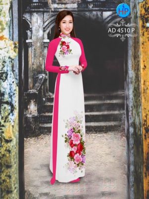 Vải áo dài hoa cẩm chướng AD 4510 23
