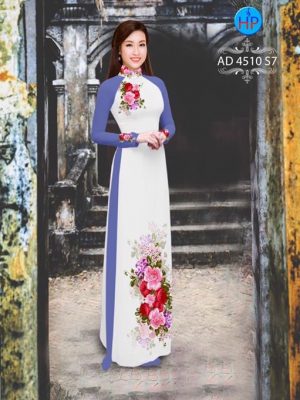 Vải áo dài hoa cẩm chướng AD 4510 22