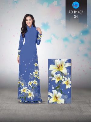 Vải áo dài Hoa lily AD B1407 16