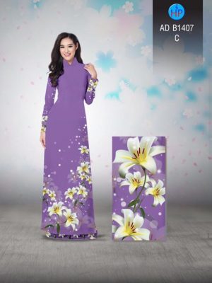 Vải áo dài Hoa lily AD B1407 18