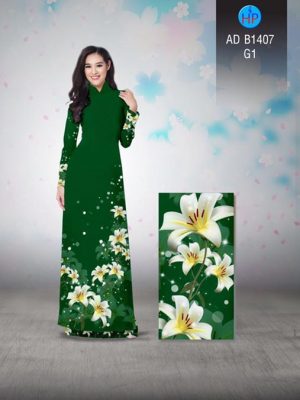 Vải áo dài Hoa lily AD B1407 19