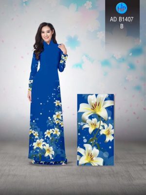 Vải áo dài Hoa lily AD B1407 21