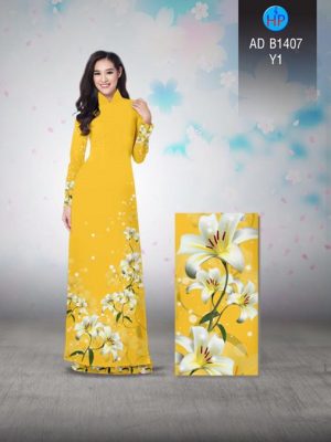 Vải áo dài Hoa lily AD B1407 25