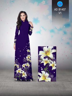 Vải áo dài Hoa lily AD B1407 24