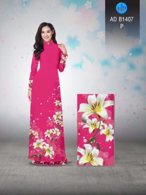 Vải áo dài Hoa lily AD B1407 23