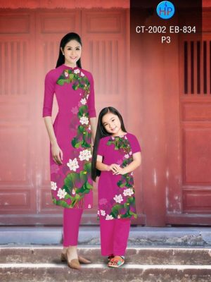 1501469745 3 vai ao dai cach tan me va be hoa sen be co the may ao dai hoac cach tan deu duoc ad