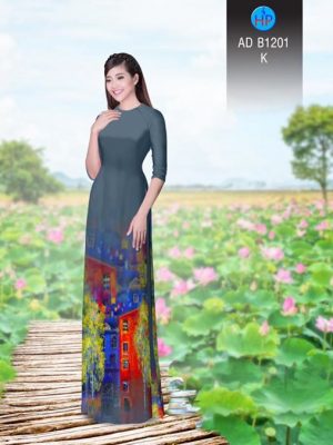 Vải áo dài Tranh 3D AD B1201 24