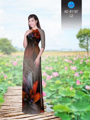 Vải áo dài Hoa ảo 3D AD B1187 16