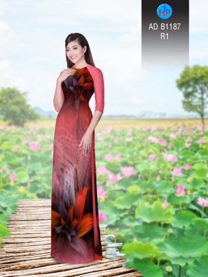 Vải áo dài Hoa ảo 3D AD B1187 15