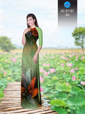 Vải áo dài Hoa ảo 3D AD B1187 18