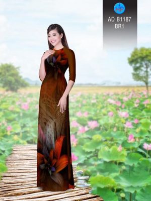 Vải áo dài Hoa ảo 3D AD B1187 19