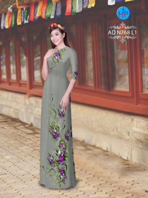 Vải áo dài Hoa in 3D AD N768 15