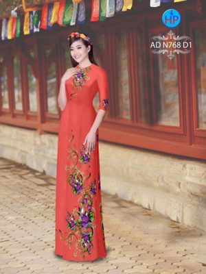 Vải áo dài Hoa in 3D AD N768 19