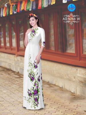Vải áo dài Hoa in 3D AD N768 18