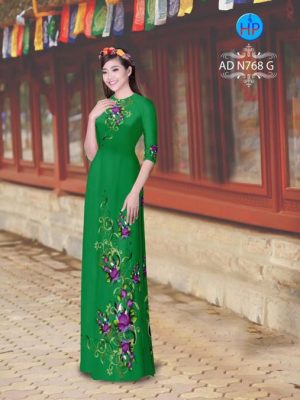 Vải áo dài Hoa in 3D AD N768 20