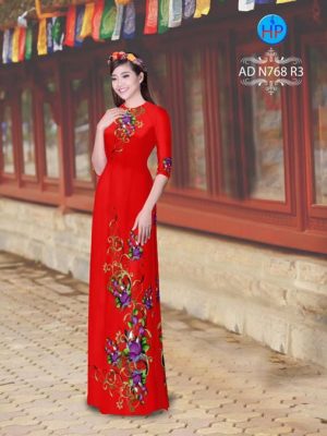 Vải áo dài Hoa in 3D AD N768 23