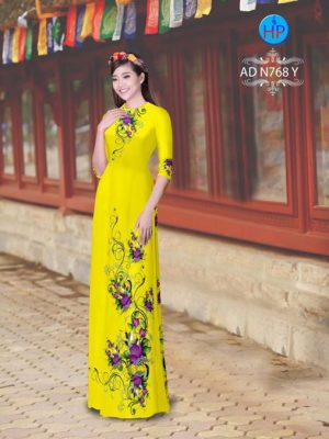 Vải áo dài Hoa in 3D AD N768 24