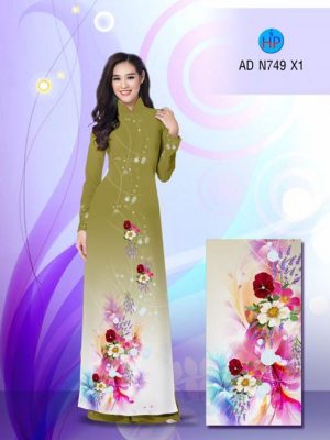 Vải áo dài Hoa in 3D AD N749 15