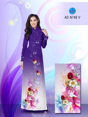 Vải áo dài Hoa in 3D AD N749 16