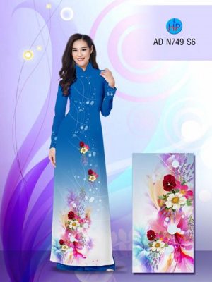 Vải áo dài Hoa in 3D AD N749 18