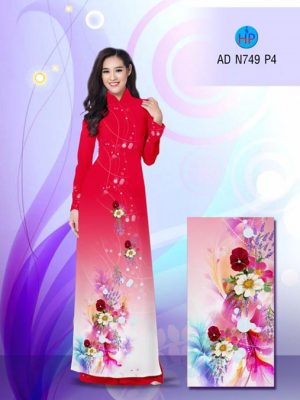 Vải áo dài Hoa in 3D AD N749 22
