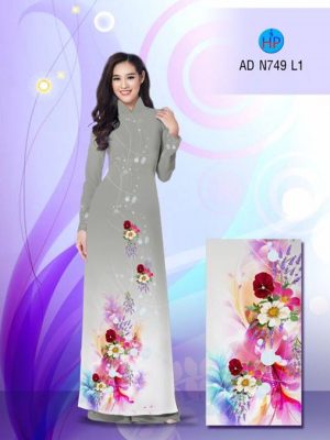 Vải áo dài Hoa in 3D AD N749 23