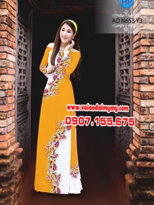 Vải áo dài Hoa in 3D AD N653 14