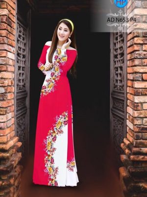 Vải áo dài Hoa in 3D AD N653 22