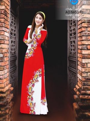 Vải áo dài Hoa in 3D AD N653 21