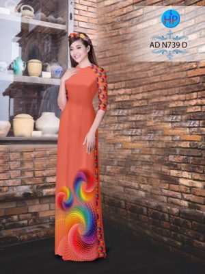 Vải áo dài Bi chong chóng 3D AD N739 16