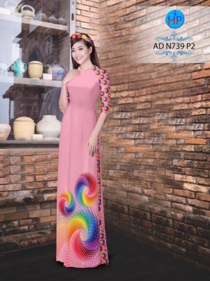 Vải áo dài Bi chong chóng 3D AD N739 20