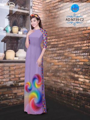 Vải áo dài Bi chong chóng 3D AD N739 22