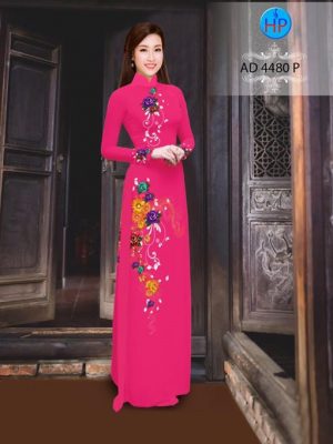 Vải áo dài Hoa in 3D AD 4480 18