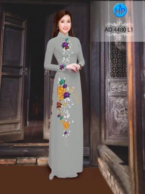 Vải áo dài Hoa in 3D AD 4480 17