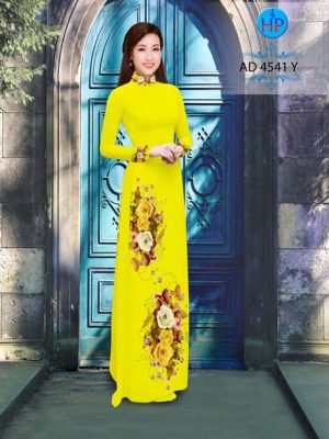 Vải áo dài Hoa hồng AD 4541 25