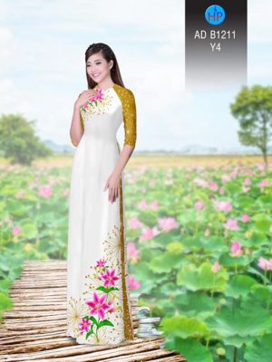 Vải áo dài Hoa lily AD B1211 17