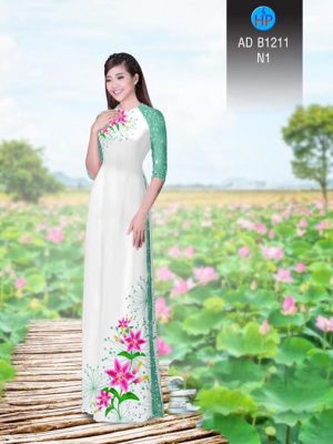 Vải áo dài Hoa lily AD B1211 21