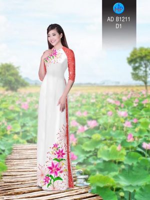 Vải áo dài Hoa lily AD B1211 24