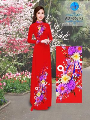 Vải áo dài Hoa cúc AD 4563 16