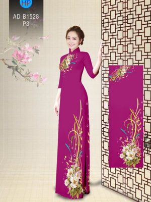 Vải áo dài Hoa in 3D AD B1528 23