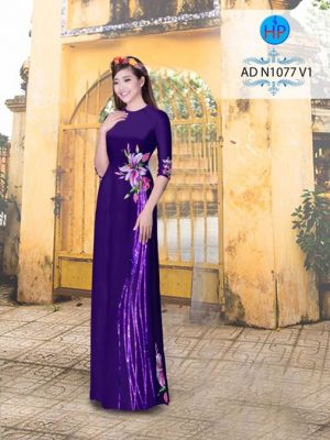 Vải áo dài hoa Lily AD N1077 24