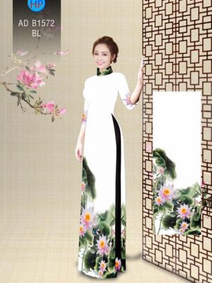 Vải áo dài Hoa Sen thanh khiết dịu dàng AD B1572 16