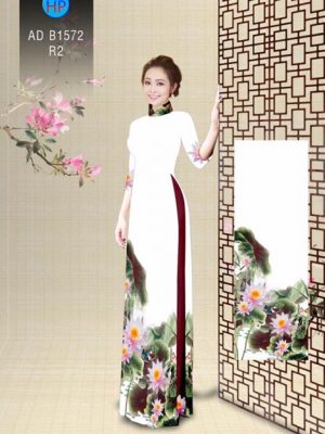 Vải áo dài Hoa Sen thanh khiết dịu dàng AD B1572 19